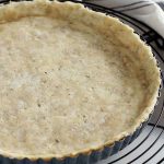 vegan easy pie crust in a tart pan