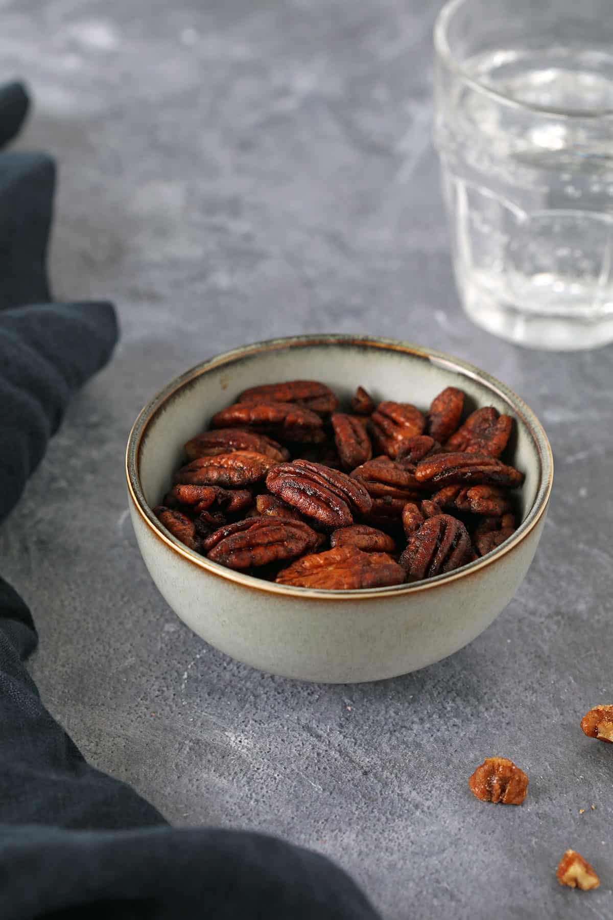 Smoky Toasted Pecans in a bowl
