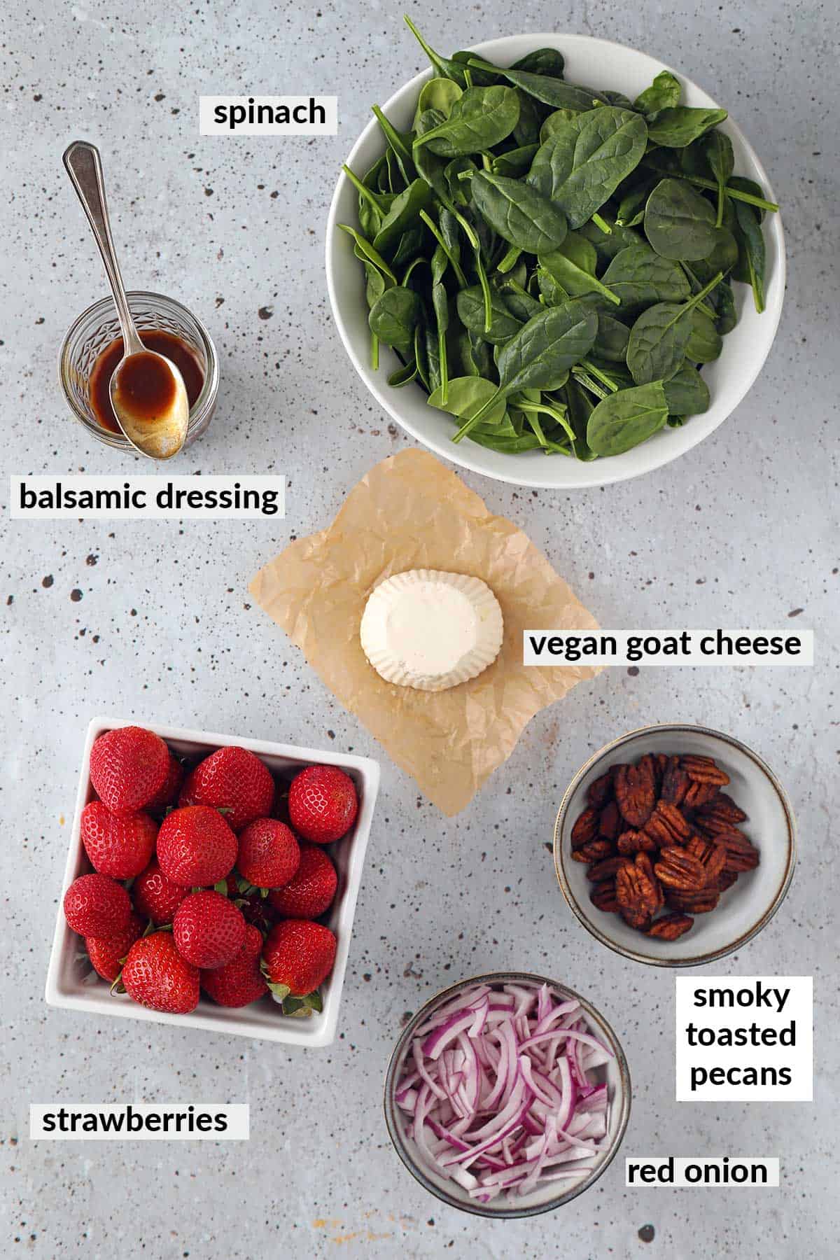 strawberry spinach goat cheese salad ingredients
