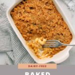dairy free mac and cheese in a pan