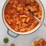 vegan beyond meat bolognese in a pot